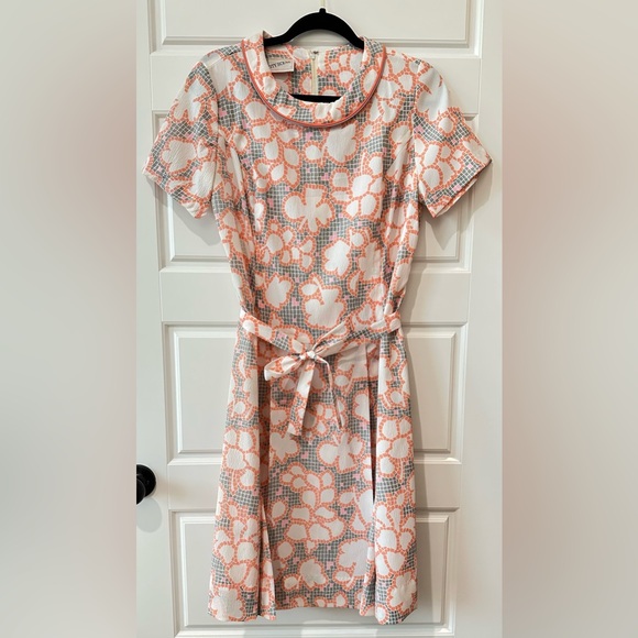 City Scene Dresses & Skirts - Vintage City Scene Floral Mod Mini Dress | 90s Y2K Textured Belted Dress